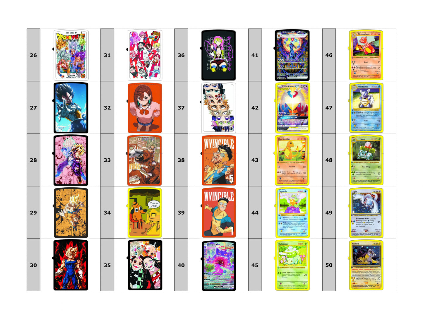 Designs #26-50
